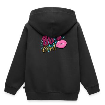 80s 80s Girl - Kids Premium Organic Hoodie - black - Back - AI Model Kid Male (0cm)