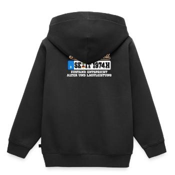 1974 Kennzeichen Geburtstag - Kinder Premium Organic Hoodie - Schwarz - Hinten - AI Model Kid Male (0cm)