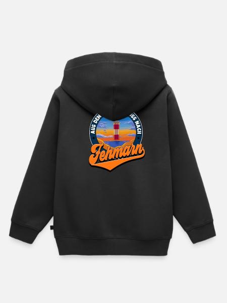 Fehmarn - Kinder Premium Organic Hoodie - Schwarz