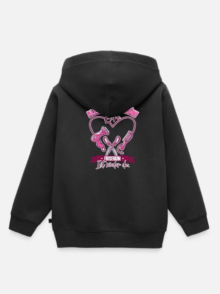 Friseurin - Kinder Premium Organic Hoodie - Schwarz