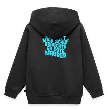 Maurer - Kinder Premium Organic Hoodie - Schwarz - Hinten - AI Model Kid Male (0cm)
