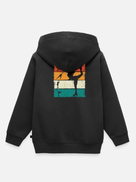 Eislaufen - Kinder Premium Organic Hoodie - Schwarz