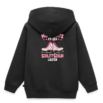 Eislaufen - Kinder Premium Organic Hoodie - Schwarz - Hinten - AI Model Kid Male (0cm)