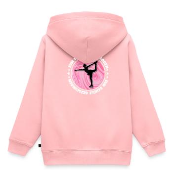 Eislaufen - Kinder Premium Organic Hoodie - Rosa - Hinten - AI Model Kid Female (0cm)