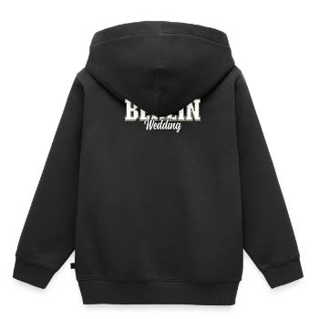 Berlin Wedding - Kinder Premium Organic Hoodie - Schwarz - Hinten - AI Model Kid Male (0cm)