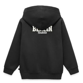 Berlin Neukölln - Kinder Premium Organic Hoodie - Schwarz - Hinten - AI Model Kid Male (0cm)