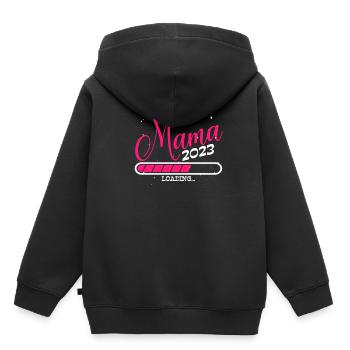 Werdende Mama 2023 Loading - Kinder Premium Organic Hoodie - Schwarz - Hinten - AI Model Kid Male (0cm)