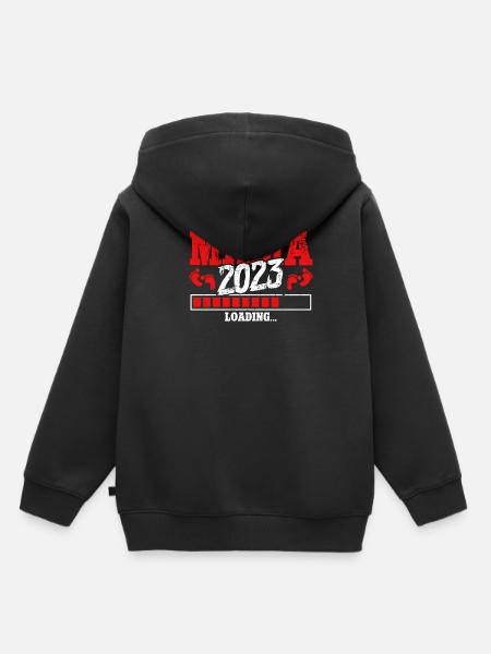 Werdende Mama 2023 Loading - Kinder Premium Organic Hoodie - Schwarz