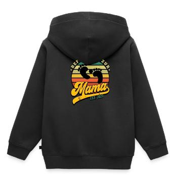 Werdende Mama 2023 - Kinder Premium Organic Hoodie - Schwarz - Hinten - AI Model Kid Male (0cm)