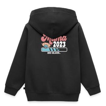 Werdende Mama 2023 - Kinder Premium Organic Hoodie - Schwarz - Hinten - AI Model Kid Male (0cm)