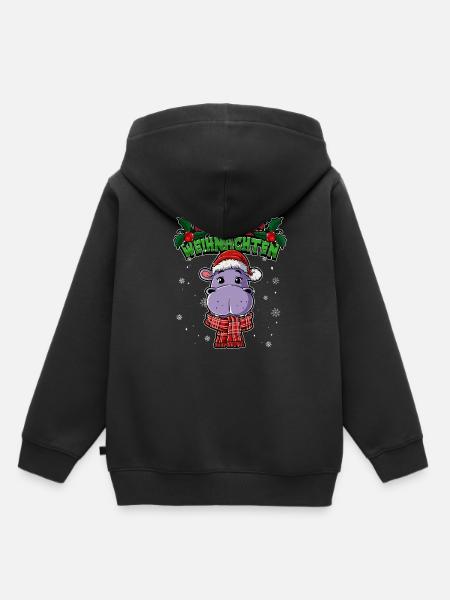 Frohe Weihnachten - Kinder Premium Organic Hoodie - Schwarz