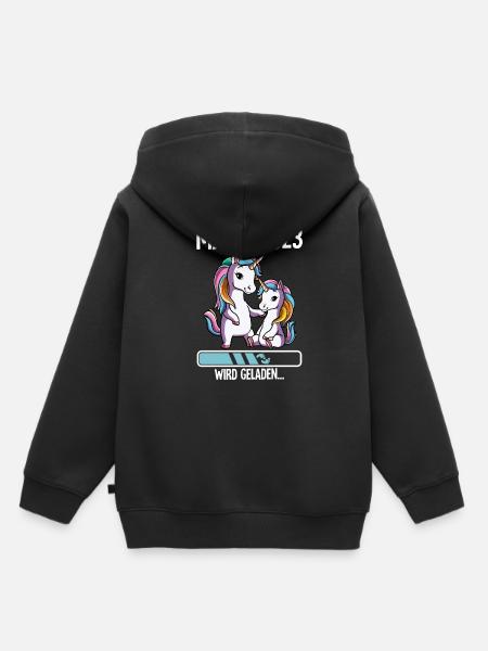 Werdende Mama 2023 - Kinder Premium Organic Hoodie - Schwarz