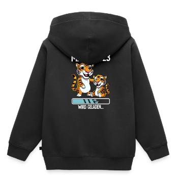 Werdende Mama 2023 - Kinder Premium Organic Hoodie - Schwarz - Hinten - AI Model Kid Male (0cm)