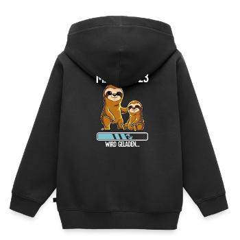 Werdende Mama 2023 - Kinder Premium Organic Hoodie - Schwarz - Hinten - AI Model Kid Male (0cm)