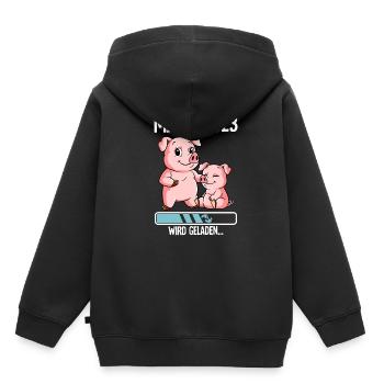 Werdende Mama 2023 - Kinder Premium Organic Hoodie - Schwarz - Hinten - AI Model Kid Male (0cm)