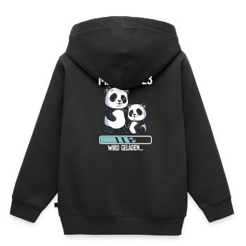 Werdende Mama 2023 - Kinder Premium Organic Hoodie - Schwarz - Hinten - AI Model Kid Male (0cm)