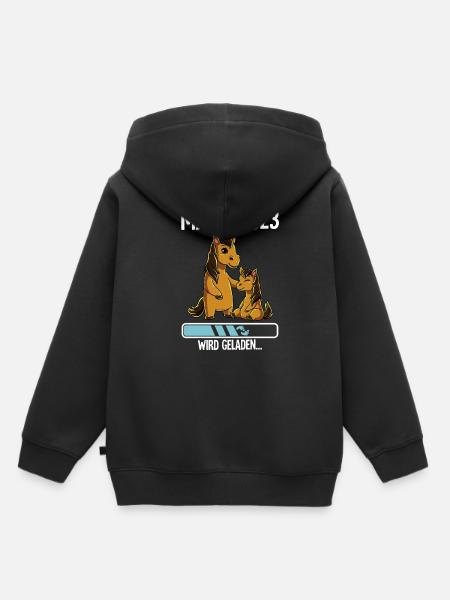 Werdende Mama 2023 - Kinder Premium Organic Hoodie - Schwarz