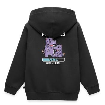 Werdende Mama 2023 - Kinder Premium Organic Hoodie - Schwarz - Hinten - AI Model Kid Male (0cm)