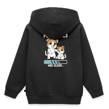 Werdende Mama 2023 - Kinder Premium Organic Hoodie - Schwarz - Hinten - AI Model Kid Male (0cm)