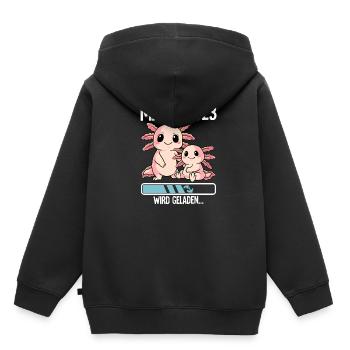 Werdende Mama 2023 - Kinder Premium Organic Hoodie - Schwarz - Hinten - AI Model Kid Male (0cm)