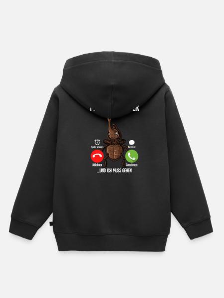 Mein Riesenkäfer Ruft An - Kinder Premium Organic Hoodie - Schwarz