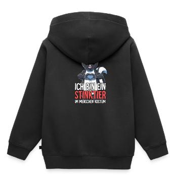 Ich Bin Ein Stinktier - Kinder Premium Organic Hoodie - Schwarz - Hinten - AI Model Kid Male (0cm)
