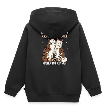 Norwegische Waldkatzen - Kinder Premium Organic Hoodie - Schwarz - Hinten - AI Model Kid Male (0cm)