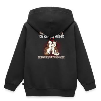 Norwegische Waldkatze - Kinder Premium Organic Hoodie - Schwarz - Hinten - AI Model Kid Male (0cm)
