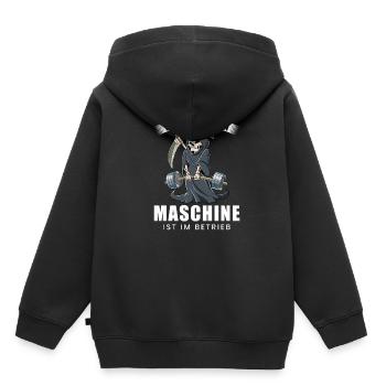 Nicht Stören Maschine In Betrieb Gym - Kinder Premium Organic Hoodie - Schwarz - Hinten - AI Model Kid Male (0cm)