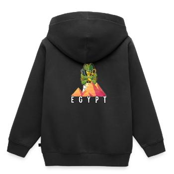 Egypte Subek Pharaon - Sweat Premium à capuche enfant bio - noir - Dos - AI Model Kid Male (0cm)