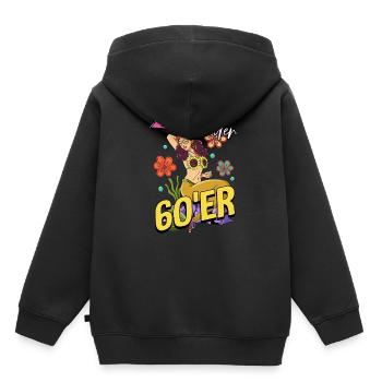 Kind der 60er Jahre Meerjungfrau Kostüm - Kinder Premium Organic Hoodie - Schwarz - Hinten - AI Model Kid Male (0cm)