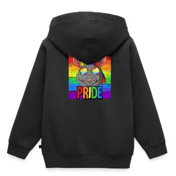 Fierté LGBTQ Christopher Street Day Costume Fierté - Sweat Premium à capuche enfant bio - noir - Dos - AI Model Kid Male (0cm)