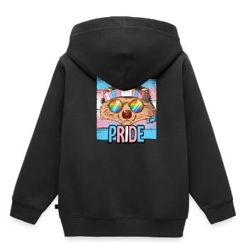 Fierté LGBTQ Transgender Costume Costume Mois de la fierté - Sweat Premium à capuche enfant bio - noir - Dos - AI Model Kid Male (0cm)