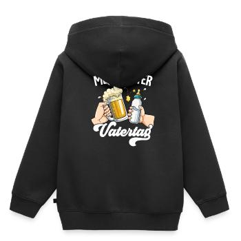 Erster Vatertag - Kinder Premium Organic Hoodie - Schwarz - Hinten - AI Model Kid Male (0cm)