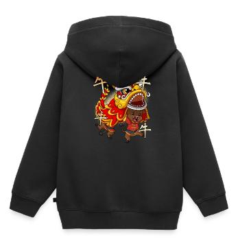 Jahr Des Ochsens Mondneujahrsfest Chinesisches - Kinder Premium Organic Hoodie - Schwarz - Hinten - AI Model Kid Male (0cm)