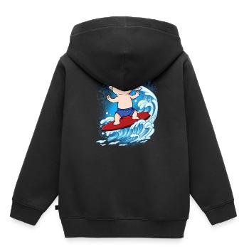 Surfeurs de vagues Surfeurs Surfeurs - Sweat Premium à capuche enfant bio - noir - Dos - AI Model Kid Male (0cm)