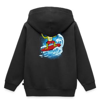 Surfeurs de vagues Surfeurs Surfeurs - Sweat Premium à capuche enfant bio - noir - Dos - AI Model Kid Male (0cm)