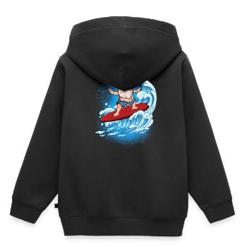 Surfeurs de vagues Surfeurs Surfeurs - Sweat Premium à capuche enfant bio - noir - Dos - AI Model Kid Male (0cm)
