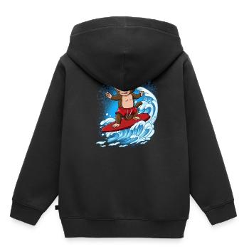 Wave surfers Surfers Surfers - Kids Premium Organic Hoodie - black - Back - AI Model Kid Male (0cm)