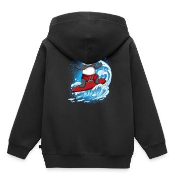 Surfeurs de vagues Surfeurs Surfeurs - Sweat Premium à capuche enfant bio - noir - Dos - AI Model Kid Male (0cm)