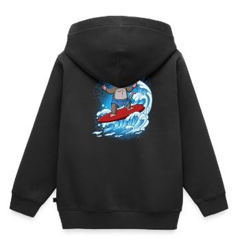 Surfeurs de vagues Surfeurs Surfeurs - Sweat Premium à capuche enfant bio - noir - Dos - AI Model Kid Male (0cm)