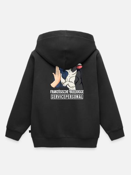 Bulldog francese - Felpa Premium con cappuccio bambino bio - nero