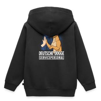 Deutsche Dogge - Kinder Premium Organic Hoodie - Schwarz - Hinten - AI Model Kid Male (0cm)