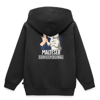 Malteser - Kinder Premium Organic Hoodie - Schwarz - Hinten - AI Model Kid Male (0cm)