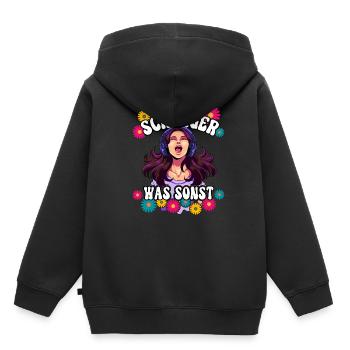 Schlager - Kinder Premium Organic Hoodie - Schwarz - Hinten - AI Model Kid Male (0cm)