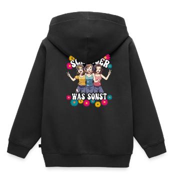 Schlager - Kinder Premium Organic Hoodie - Schwarz - Hinten - AI Model Kid Male (0cm)