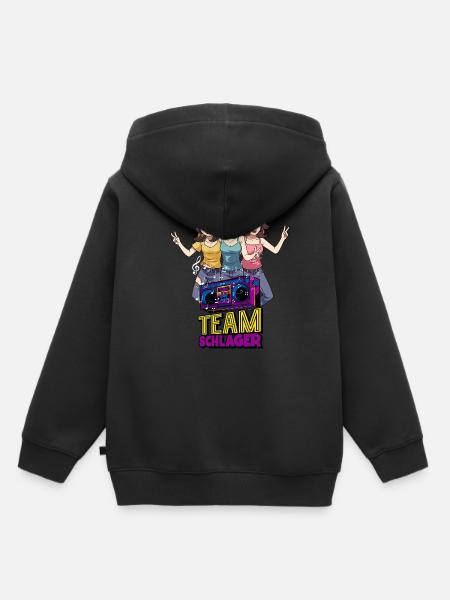 Team Schlager - Kinder Premium Organic Hoodie - Schwarz