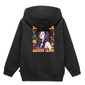 Schlager - Kinder Premium Organic Hoodie - Schwarz - Hinten - AI Model Kid Male (0cm)