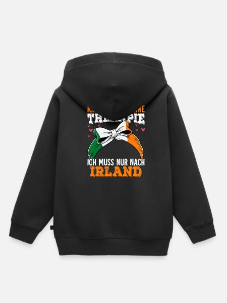 Irland - Kinder Premium Organic Hoodie - Schwarz