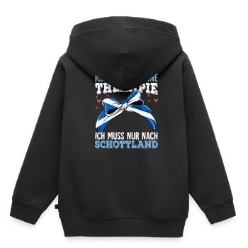 Schottland - Kinder Premium Organic Hoodie - Schwarz - Hinten - AI Model Kid Male (0cm)